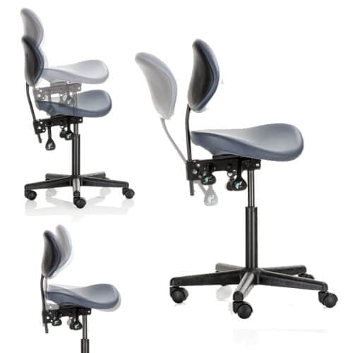 Sgabello per estetista tecnico a Sella Ergonomico con Schienale per Estetiste  Wellness - immagine 2