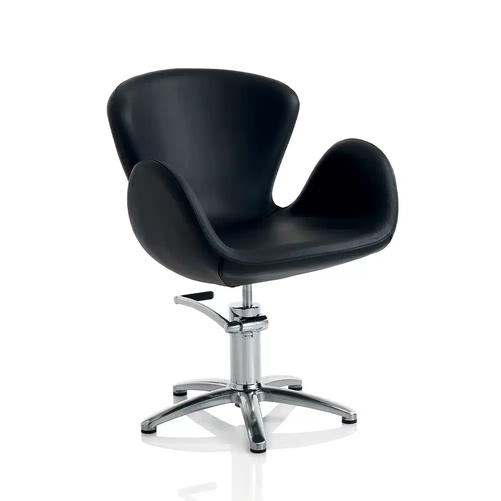 POLTRONA DA PARRUCCHIERE STILE MODERNO NERA - immagine 3