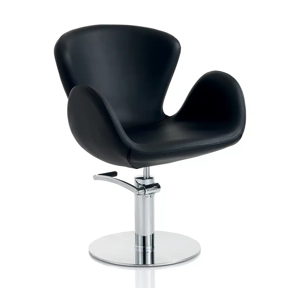 POLTRONA DA PARRUCCHIERE STILE MODERNO NERA - immagine 4