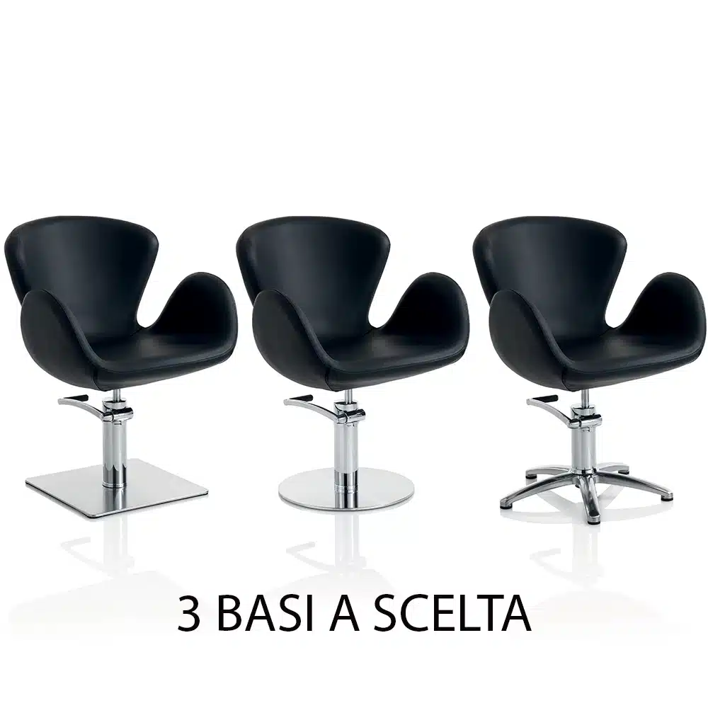 POLTRONA DA PARRUCCHIERE STILE MODERNO NERA