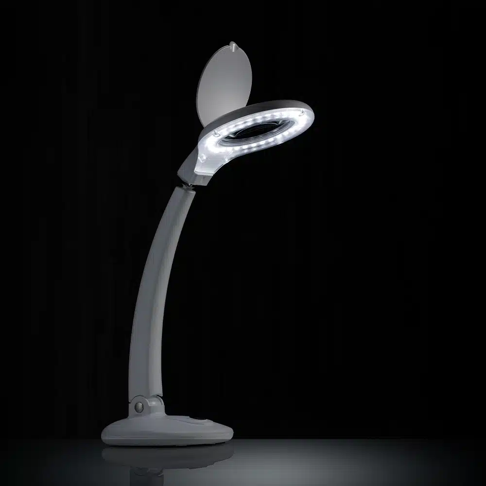 Lampada Led da tavolo per estetista con ingrandimento 5 diottrie - immagine 4