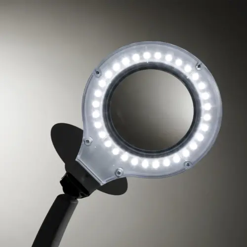 Lampada Led da tavolo per estetista con ingrandimento 5 diottrie - immagine 3