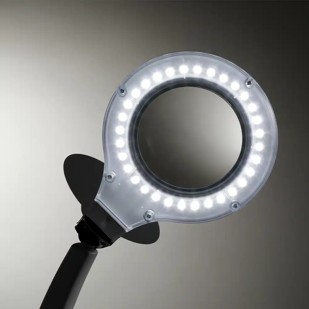 Lampada Led da tavolo per estetista con ingrandimento 5 diottrie - immagine 3