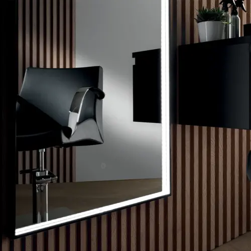 Specchiera grande da parrucchiere con illuminazione luce LED - immagine 2