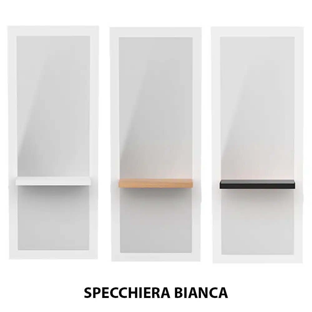 Specchio specchiera per parrucchiere barbiere in legno binca