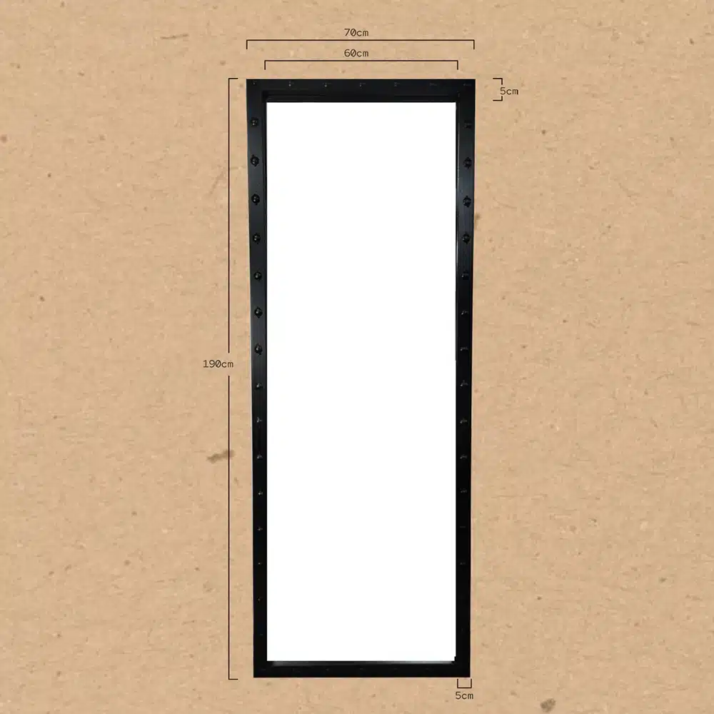 Specchio rettangolare in metallo per parrucchiere barbiere - immagine 2