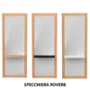 Specchio specchiera per parrucchiere barbiere in legno rovere
