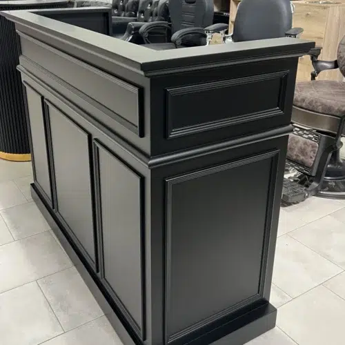 Banco Cassa Reception per Barber Shop e Saloni da Barbiere nera - immagine 9