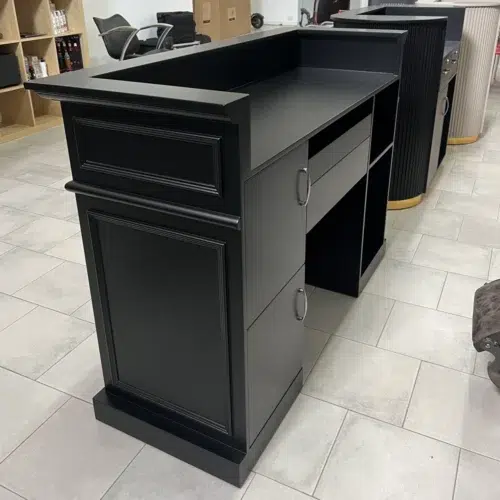 Banco Cassa Reception per Barber Shop e Saloni da Barbiere nera - immagine 10