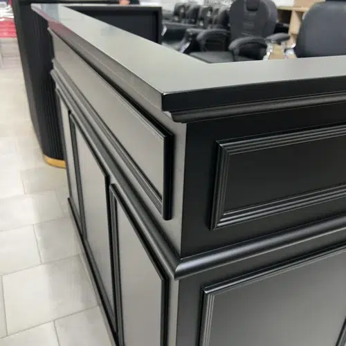 Banco Cassa Reception per Barber Shop e Saloni da Barbiere nera - immagine 8