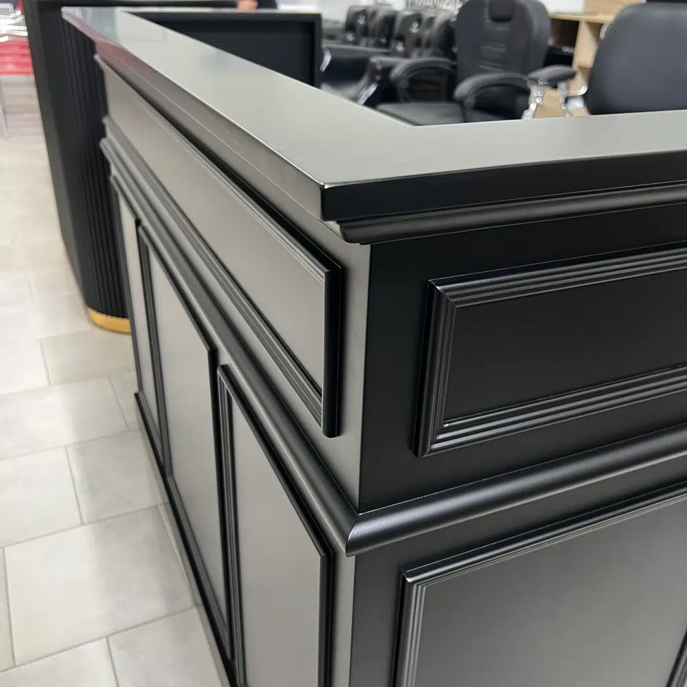 Banco Cassa Reception per Barber Shop e Saloni da Barbiere nera - immagine 8