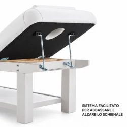 regolazione schienale bianco