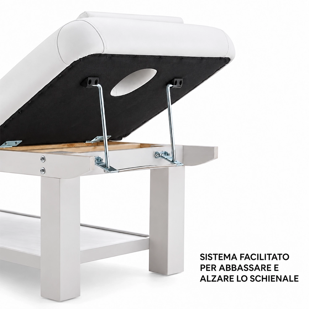 regolazione schienale bianco