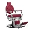 poltrona da barbiere bordeaux rossa