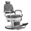 Poltrona da Barbiere grigia per taglio capelli uomo TRIM WHITE-GREY