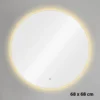 specchiera per parrucchiere tonda led aria