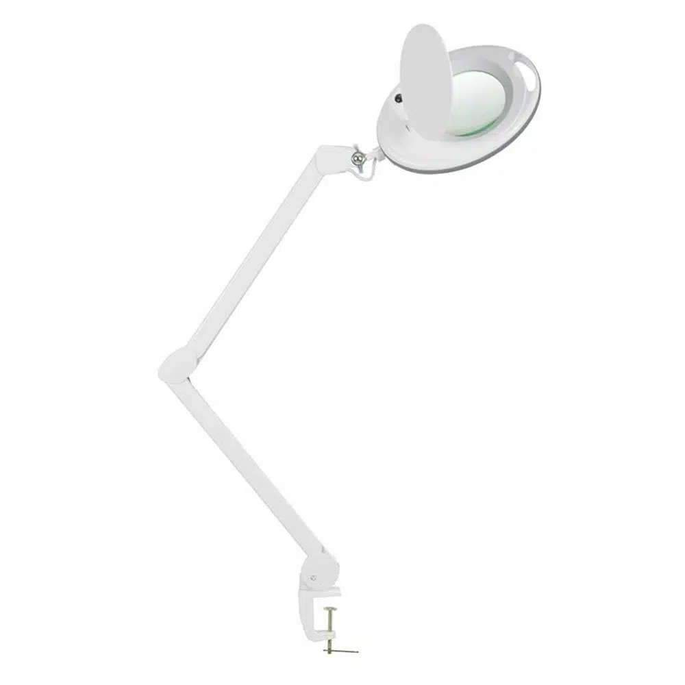 Lampada LED con Lente d’Ingrandimento – 5 Diottrie, Braccio Articolato e Base Stabile - immagine 2