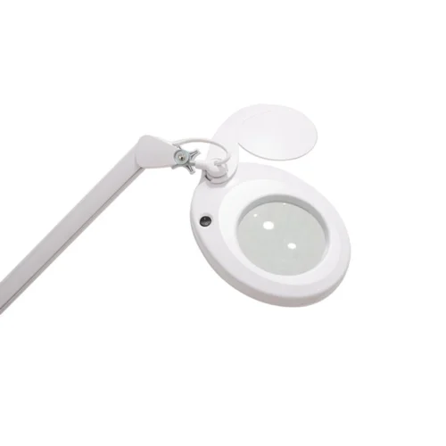 Lampada LED con Lente d’Ingrandimento 5 Diottrie, Braccio Articolato e Base a 4 Ruote - immagine 4
