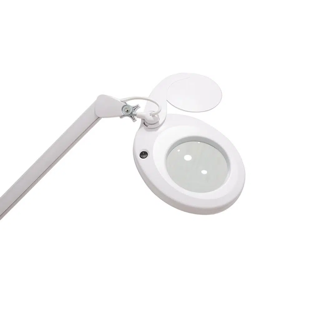 Lampada LED con Lente d’Ingrandimento 5 Diottrie, Braccio Articolato e Base a 4 Ruote - immagine 4