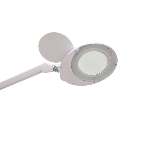 Lampada LED con Lente d’Ingrandimento 5 Diottrie, Braccio Articolato e Base a 4 Ruote - immagine 3