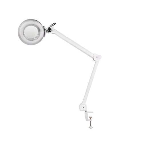 Lampada LED con Lente d’Ingrandimento 3 Diottrie, Braccio Articolato e Stativo a 5 Ruote - immagine 2