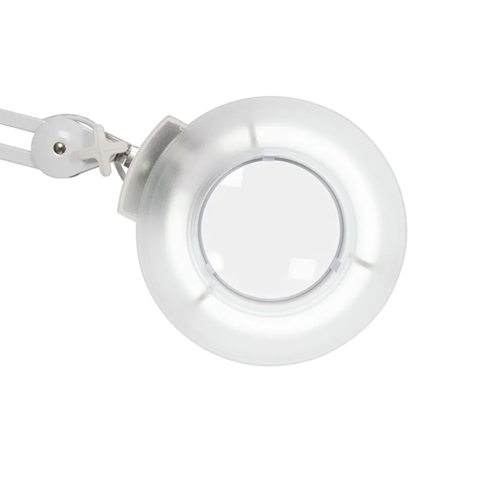 Lampada Neon con Lente d’Ingrandimento 3 Diottrie, Braccio Articolato e Stativo a 4 Ruote - immagine 2