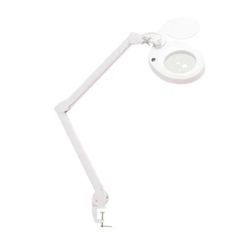 Lampada LED con Lente d’Ingrandimento 5 Diottrie, Braccio Articolato e Base a 4 Ruote - immagine 2