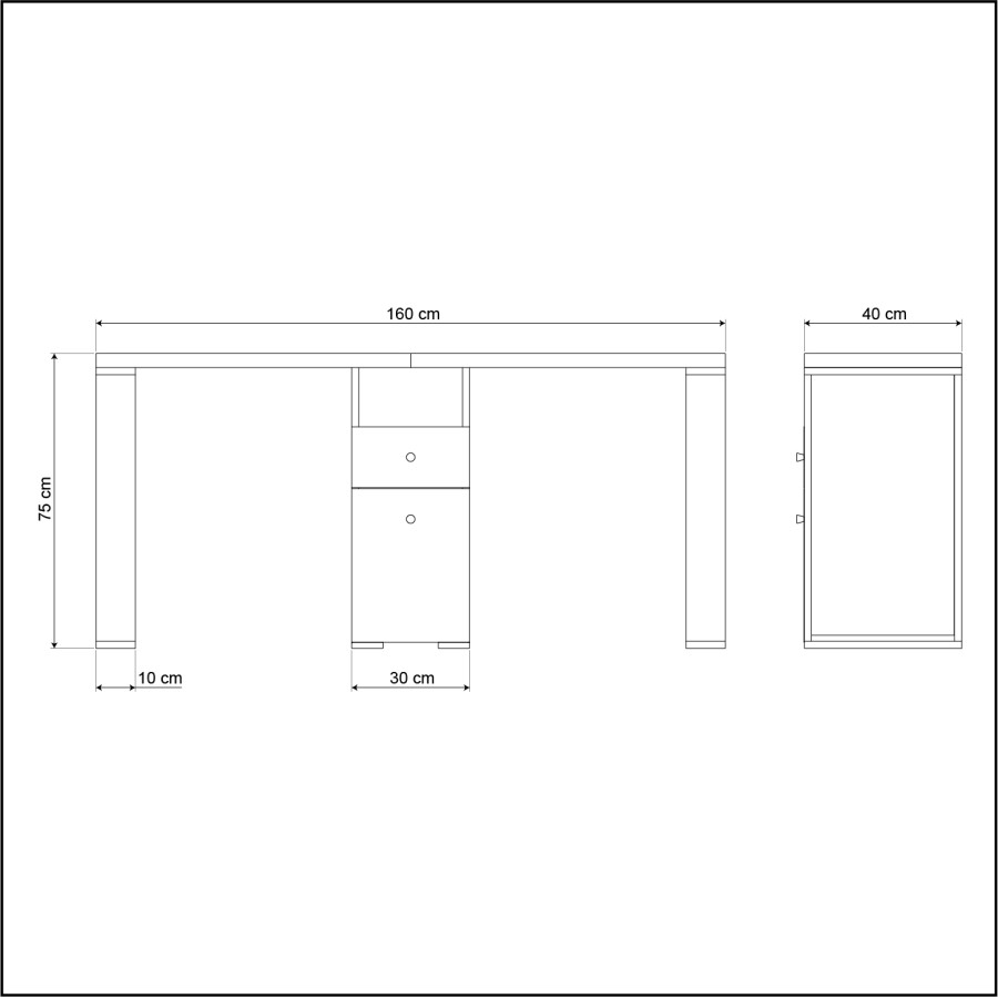 Tavolo Manicure per estetista doppio - Square Melcap - immagine 3