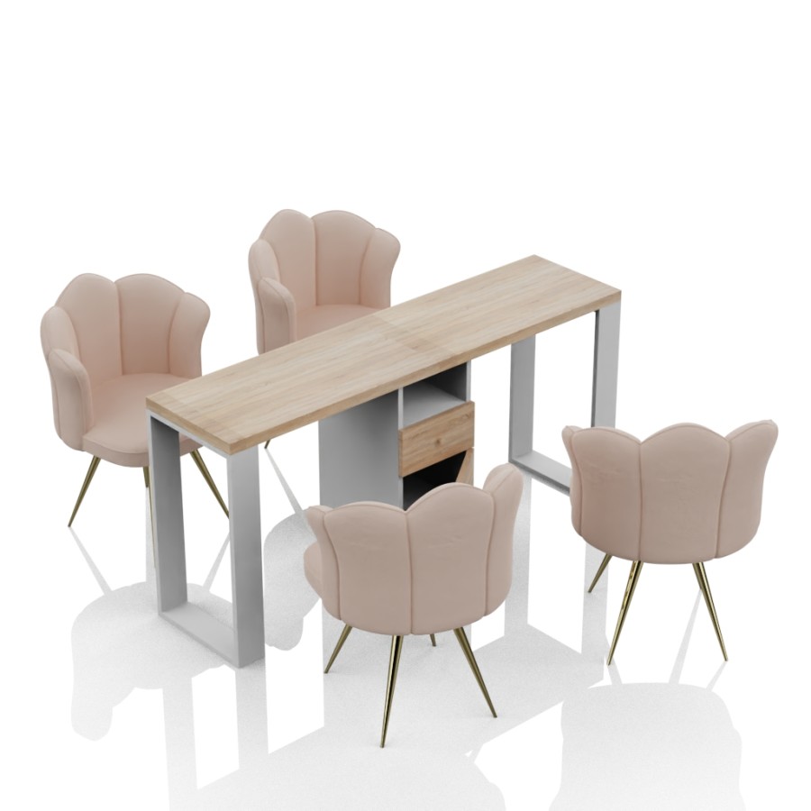 Tavolo Manicure per estetista doppio - Square Melcap - immagine 4