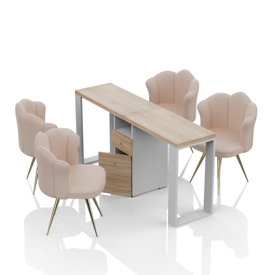 Tavolo Manicure per estetista doppio - Square Melcap - immagine 6