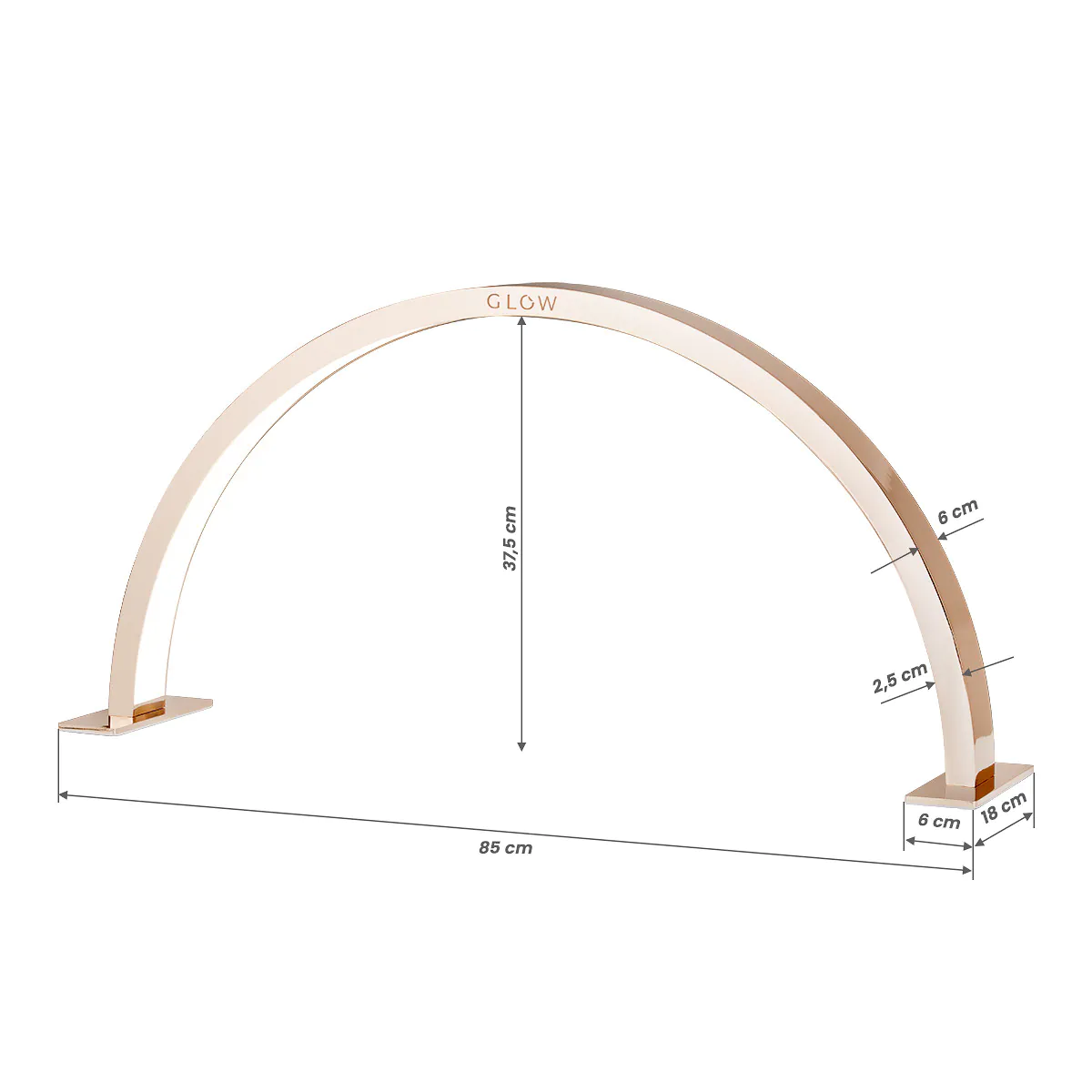 Lampada arco da tavolo LED Oro Rosa per illuminazione tavolo manicure - immagine 3