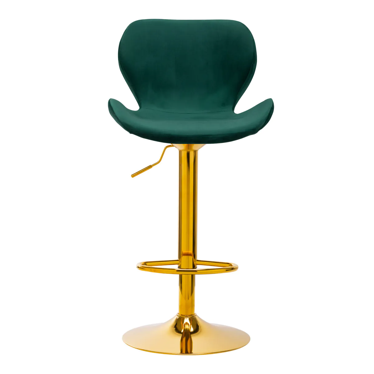 sedia sgabello alto regolabile estetista centro estetico velluto verde oro