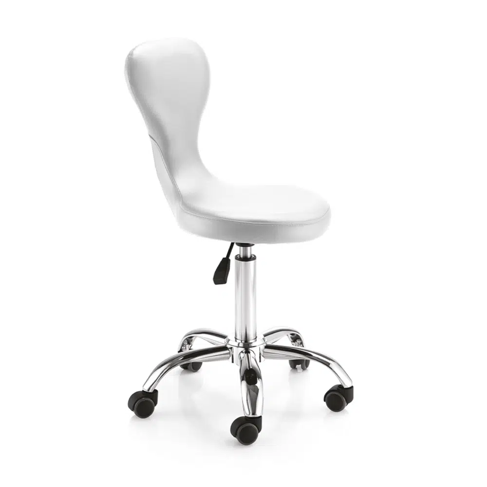 sgabello per centro estetico bianco moderno minimal elegante