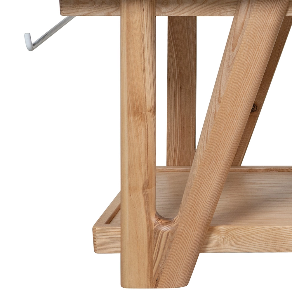 Lettino da massaggio professionale con ripiano in legno Roots Weelko bianco o beige - immagine 4