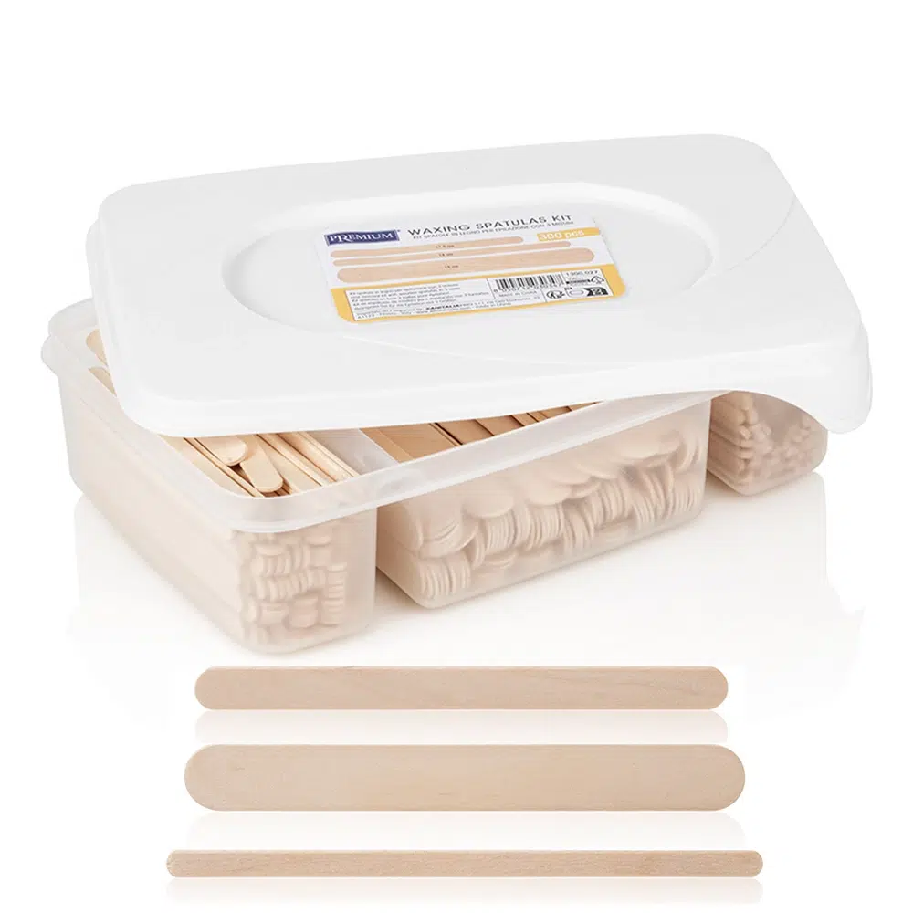 kit spatole in legno stendicera per centro estetico