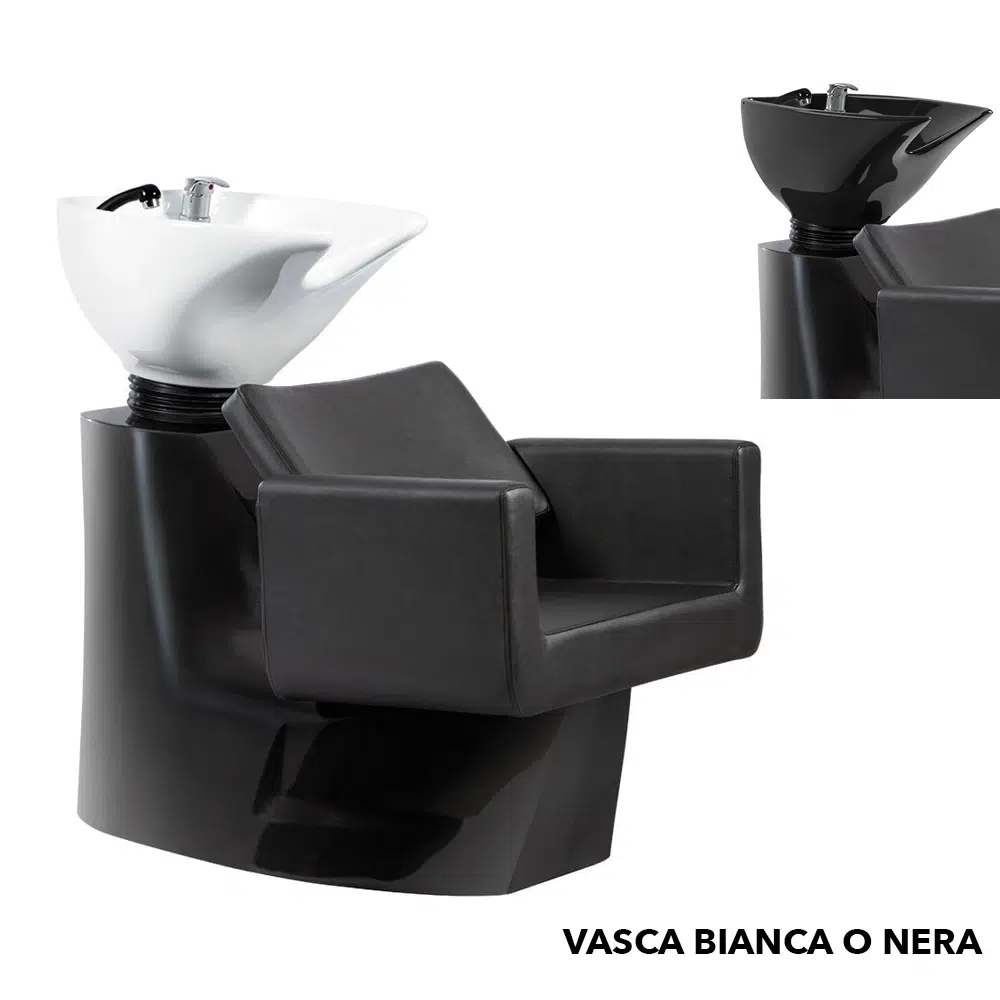Lavatesta per parrucchiere Knot 2.0 vasca nera o bianca