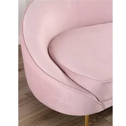 Alternative view of Divano Dormeuse Chaise Longue 2 Posti in Velluto Rosa, Verde, Grigio, Tortora, Nero Art Déco