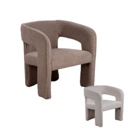 Poltrona in Tessuto Teddy – Stile Scandinavo