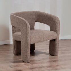 Poltrona in Tessuto Teddy – Stile Scandinavo