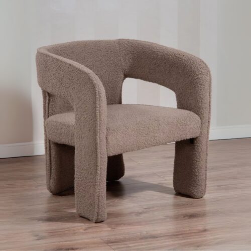 Poltrona in Tessuto Teddy – Stile Scandinavo