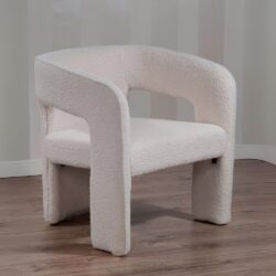 Poltrona in Tessuto Teddy – Stile Scandinavo