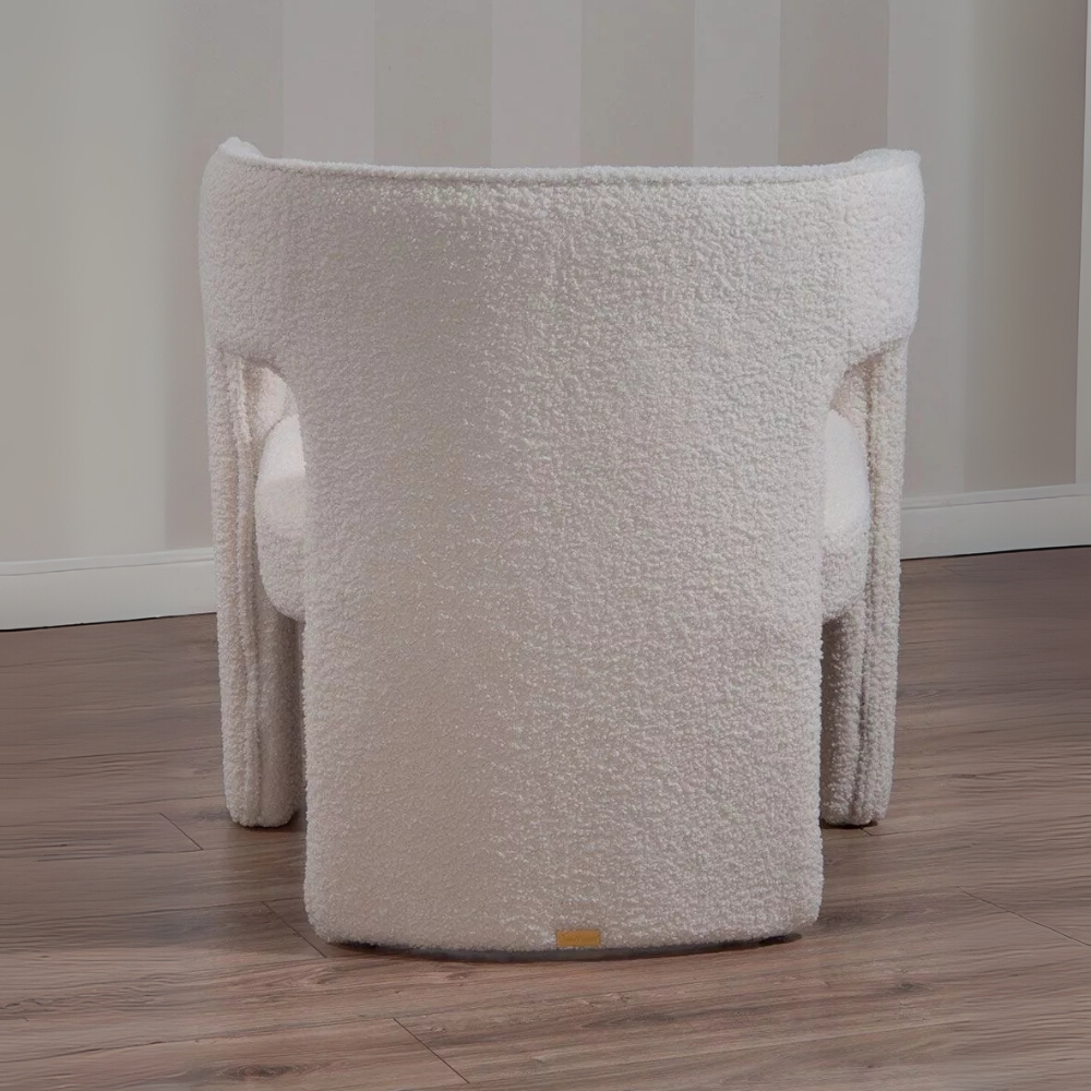 Poltrona in Tessuto Teddy – Stile Scandinavo