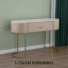 5 COLORI CONSOLLE IN VELLUTO TORTORA CHIARO PER CENTRO ESTETICO PARRUCCHIERE SALONE DI BELLEZZA SCRIVANIA