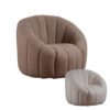 Poltrona pouf per centro estetico salone di bellezza tessuto teddy