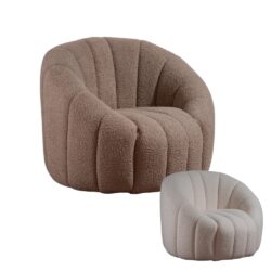 Poltrona pouf per centro estetico salone di bellezza tessuto teddy