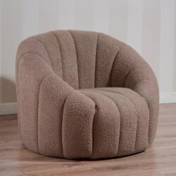 Poltrona pouf per centro estetico salone di bellezza tessuto teddy