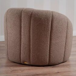 Poltrona pouf per centro estetico salone di bellezza tessuto teddy