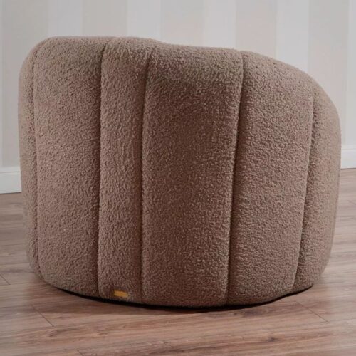 Poltrona pouf per centro estetico salone di bellezza tessuto teddy