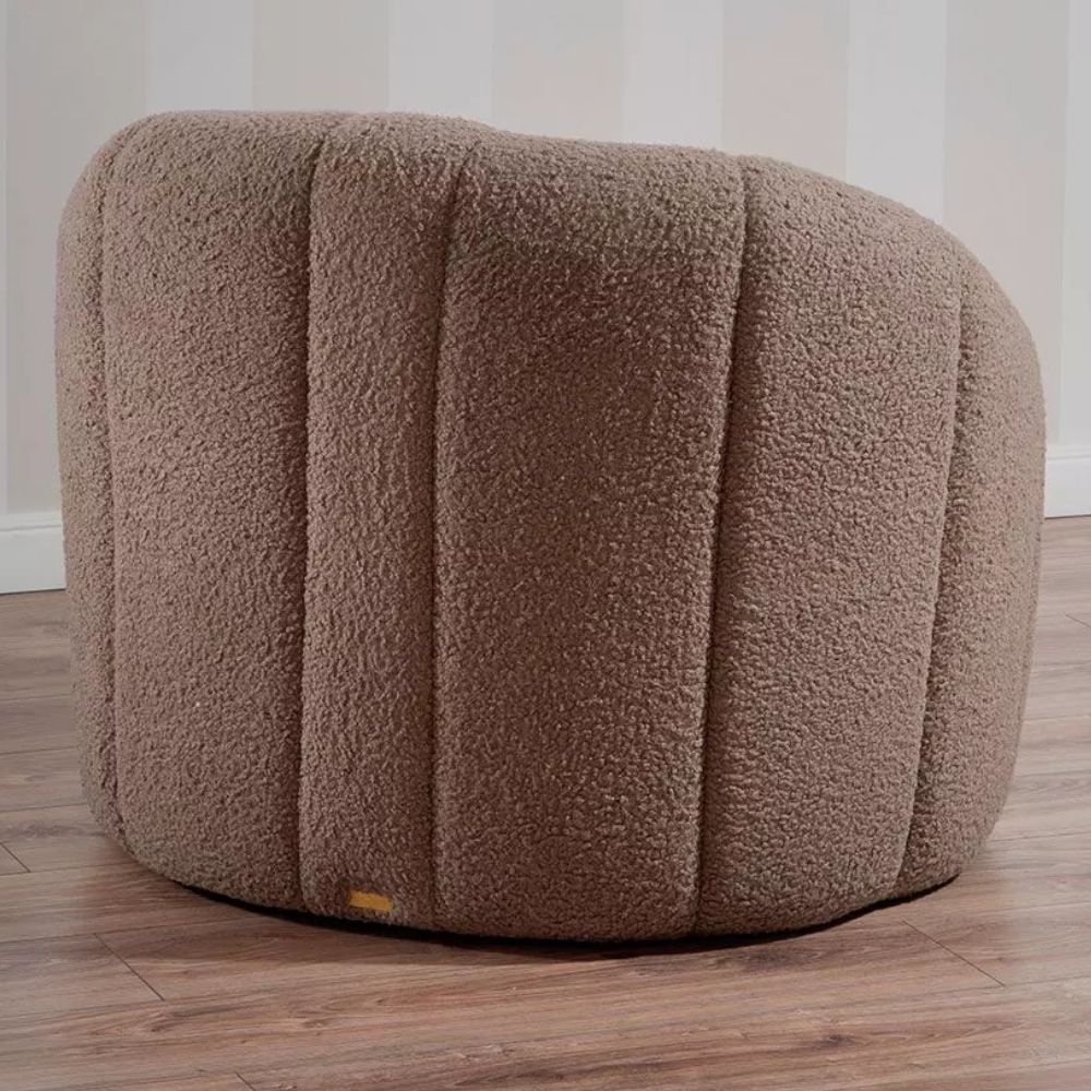 Poltrona pouf per centro estetico salone di bellezza tessuto teddy