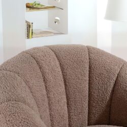 Poltrona pouf per centro estetico salone di bellezza tessuto teddy